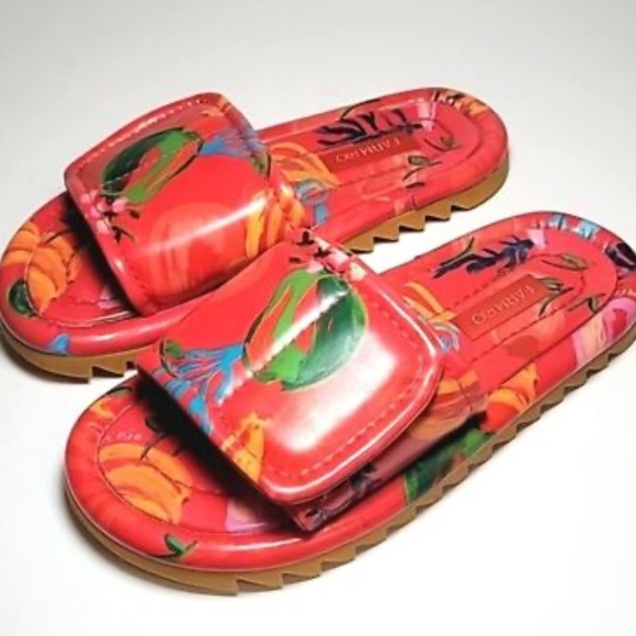 FARM Rio | Shoes | Farm Rio Pink Fruits Puffy Slides Sandals | Poshmark